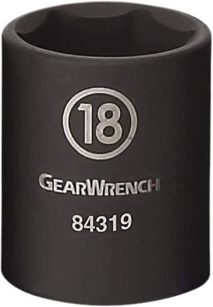 GearWrench - 3/8" Drive 19mm Standard Impact Socket - 6 Points - Top Tool & Supply