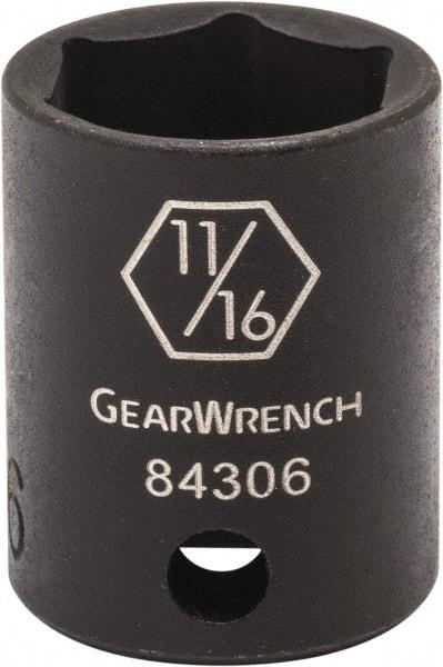 GearWrench - 3/8" Drive 9/16" Standard Impact Socket - 6 Points - Top Tool & Supply