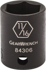 GearWrench - 3/8" Drive 9/16" Standard Impact Socket - 6 Points - Top Tool & Supply