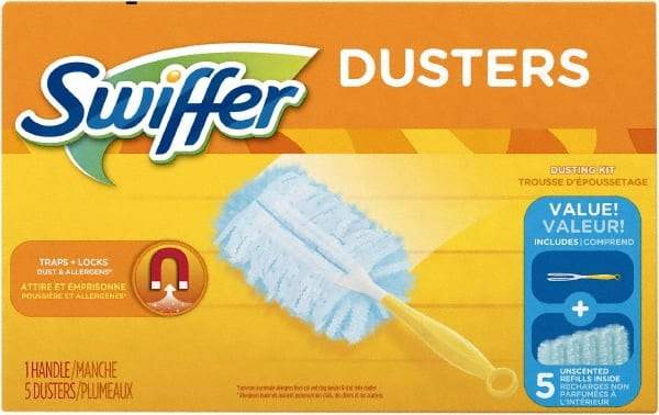 Swiffer - 6" Long Fiber Duster - 13" OAL, Light Blue - Top Tool & Supply