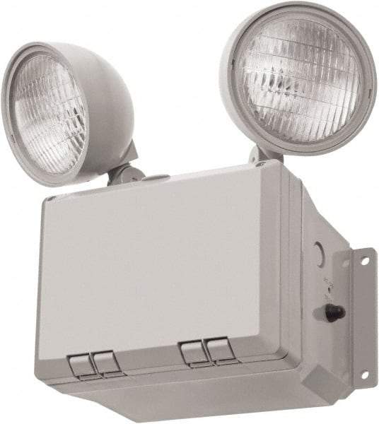 Lithonia Lighting - 2 Heads, 120/277 VAC, Thermoplastic, LED Emergency Light - 2.7 Watts, 8-3/8" Long x 12-7/8" High x 6" Wide, Sealed Nickel Cadmium Battery - Top Tool & Supply