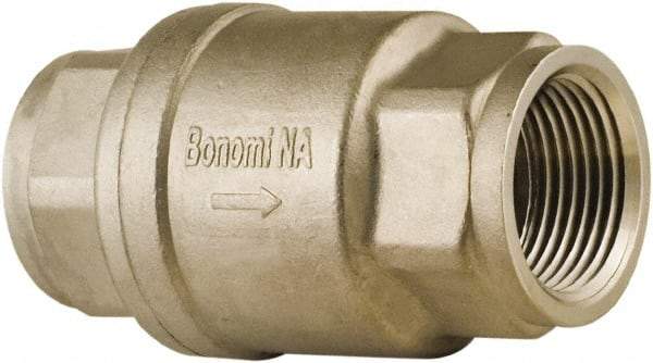 BONOMI - 1" Stainless Steel Check Valve - Spring Check, NPT, 800 WOG - Top Tool & Supply