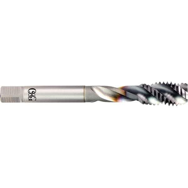 OSG - 9/16-24 UNC 3 Flute 3B Semi-Bottoming Spiral Flute Tap - Powdered Metal, TiCN Finish, 110mm OAL, Right Hand Flute, Right Hand Thread, H4, Series 16505 - Top Tool & Supply