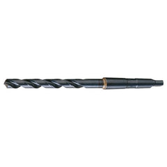 57/64 RHS / RHC HSS 118 Degree Radial Point General Purpose Taper Shank Drill - Steam Oxide - Exact Industrial Supply