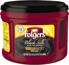 Folgers - Coffee, Black Silk, 24.2 oz Canister, 6/Carton - Top Tool & Supply