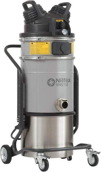 Nilfisk - 9.8 Gal, Stainless Steel Tank, Dry, General Purpose Vacuum Cleaner - 1.34 hp, 11.5 Amps - Top Tool & Supply