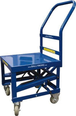 Ballymore - 400 Lb Capacity, 20" Wide x 27" Long x 42" High Mobile Cart - 1 Shelf, Steel, 2 Rigid/2 Swivel Casters - Top Tool & Supply