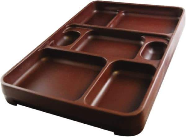 Made in USA - 14-1/4" Long x 9-1/2" Wide x 1-3/4" Deep Tray - Polypropylene - Top Tool & Supply