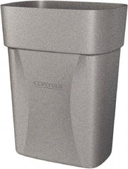 Made in USA - 14 Qt Gray Rectangle Trash Can - Polyethylene, None Graphic, Lid Not Included - Top Tool & Supply