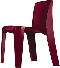 Made in USA - Polyethylene Plum Stacking Chair - Plum Frame, 21" Wide x 21" Deep x 30" High - Top Tool & Supply