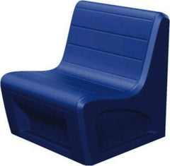 Made in USA - Slate Blue Polyethylene Guest Chair - 31" Wide x 33" High - Top Tool & Supply