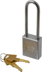 American Lock - 3" Shackle Clearance, Keyed Alike A5102 Padlock - 1/4" Shackle Diam, Steel - Top Tool & Supply