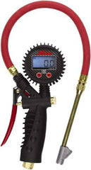 Milton - 0 to 255 psi Digital Straight Foot Dual Head Tire Pressure Gauge - AAA Battery, 15' Hose Length - Top Tool & Supply