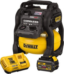 DeWALT - 0.4 hp, 1.5 SCFM at 40 psi, 1.2 SCFM at 90 psi, Pancake Compressor - 2.5 Gal Tank, 60V, 135 psi - Top Tool & Supply