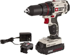 Porter-Cable - 20 Volt 1/2" Chuck Mid-Handle Cordless Drill - 0-350 & 0-1500 RPM, Keyless Chuck, Reversible, 1 Lithium-Ion Battery Included - Top Tool & Supply