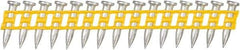 DeWALT - 9 Gauge 0.145" Shank Diam 3/4" Long Concrete Nails for Power Nailers - Steel, Zinc Finish, Smooth Shank, Angled Stick Plastic Collation, Round Head - Top Tool & Supply