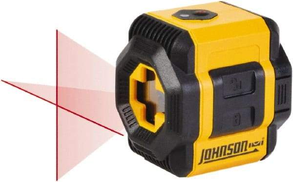 Johnson Level & Tool - 2 Beam 30' Max Range Self Leveling Cross Line Laser - Red Beam, 3/16" at 30' Accuracy - Top Tool & Supply