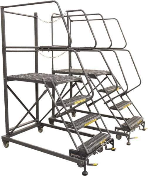 Ballymore - 96" 6 Step Single Entry Work Platform - Rolling Work Platform, 800 Lb Capacity, 60" Platform Height, 33" Base Width x 95" Base Depth, Grip Strut - Top Tool & Supply