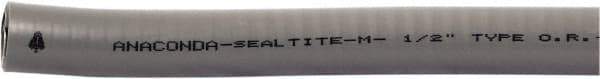 Anaconda Sealtite - 1-1/2" Trade Size, 150' Long, Flexible Liquidtight Conduit - Galvanized Steel & PVC, 1-1/2" ID, Gray - Top Tool & Supply