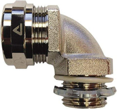 Anaconda Sealtite - 3/8" Trade, 316 Stainless Steel Threaded 90° Liquidtight Conduit Connector - Partially Insulated - Top Tool & Supply