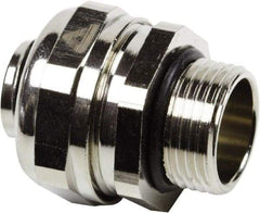 Anaconda Sealtite - 1-1/4" Trade, Nickel Plated Brass Threaded Straight Liquidtight Conduit Connector - Partially Insulated - Top Tool & Supply