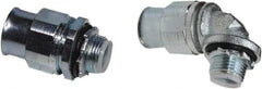 Anaconda Sealtite - 3/4" Trade, Zinc Plated Steel Threaded 90° Liquidtight Conduit Connector - Insulated - Top Tool & Supply