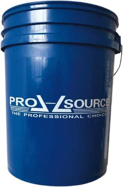 PRO-SOURCE - 5 Gal, 14.5669" High, Polypropylene Round Blue Single Pail - Handle Included, 11-7/16" Top Length x 11-7/16" Top Diam - Top Tool & Supply