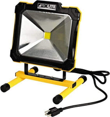 Value Collection - 120 Volt, 50 Watt, Electric, LED Portable Floor Work Light - 6' Cord, 1 Head, 5,000 Lumens, Aluminum - Top Tool & Supply