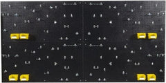 Triton - 24" Wide x 48" High Peg Board Kit - 4 Panels, 96 Hooks, Polyethylene, Black - Top Tool & Supply