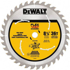 DeWALT - 8-1/4" Diam, 15.88mm Arbor Hole Diam, 36 Tooth Wet & Dry Cut Saw Blade - Steel, Smooth Action, Standard Round Arbor - Top Tool & Supply