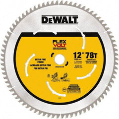 DeWALT - 12" Diam, 1" Arbor Hole Diam, 78 Tooth Wet & Dry Cut Saw Blade - Steel, Smooth Action, Standard Round Arbor - Top Tool & Supply