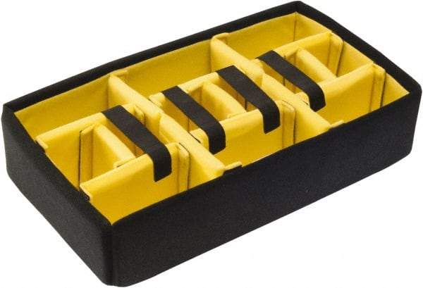 Pelican Products, Inc. - Tool Box Foam Divider Set - 14-1/2" Wide x 7-3/4" Deep x 22-5/8" High, Black/Yellow, For Pelican Case 1525 - Top Tool & Supply