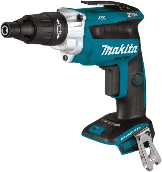 Makita - 18 Volt Lithium-Ion Battery Pistol Grip Cordless Screwdriver - 2,500 RPM, 79 In/Lb Torque - Top Tool & Supply