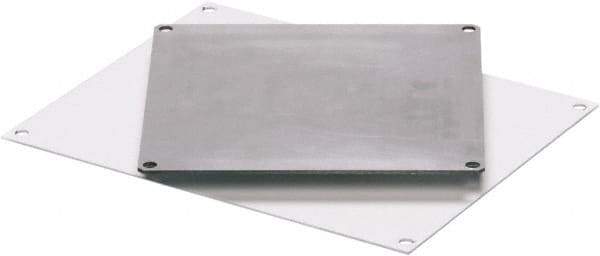 Fibox - 8" OAW x 8" OAH White Painted Electrical Enclosure Back Panel - 8" x 8" Box, Steel, Use with ARCA 884 - Top Tool & Supply