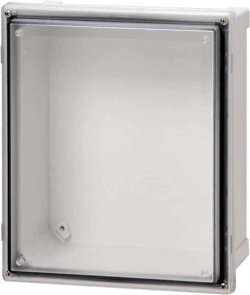 Fibox - Polycarbonate Standard Enclosure Hinge Cover - NEMA 4, 4X, 6, 6P, 12, 13, 12" Wide x 14" High x 7" Deep, Impact, Moisture & Corrosion Resistant, Dirt-tight & Dust-tight - Top Tool & Supply