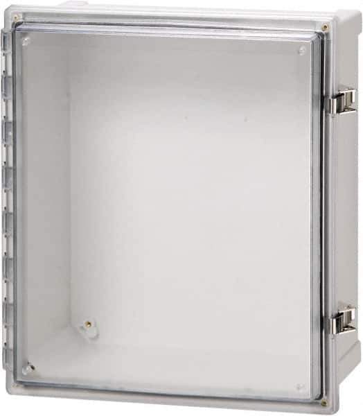 Fibox - Polycarbonate Standard Enclosure Hinge Cover - NEMA 4, 4X, 6, 6P, 12, 13, 12" Wide x 14" High x 7" Deep, Impact, Moisture & Corrosion Resistant, Dirt-tight & Dust-tight - Top Tool & Supply