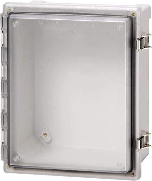 Fibox - Polycarbonate Standard Enclosure Hinge Cover - NEMA 4, 4X, 6, 6P, 12, 13, 8" Wide x 10" High x 6" Deep, Impact, Moisture & Corrosion Resistant, Dirt-tight & Dust-tight - Top Tool & Supply