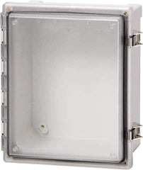 Fibox - Polycarbonate Standard Enclosure Hinge Cover - NEMA 4, 4X, 6, 6P, 12, 13, 10" Wide x 10" High x 6" Deep, Impact, Moisture & Corrosion Resistant, Dirt-tight & Dust-tight - Top Tool & Supply