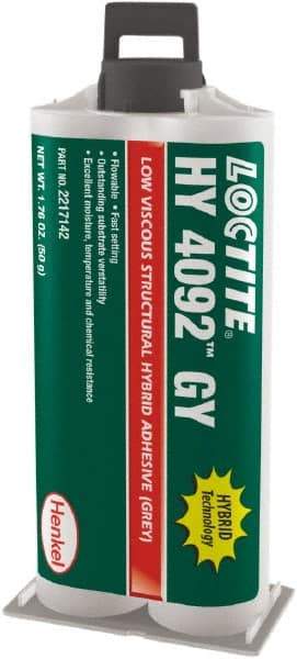 Loctite - 50 g Dual Cartridge Two Part Adhesive - 3 to 5 min Working Time - Top Tool & Supply