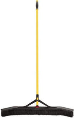 Rubbermaid - 36" Medium Duty Synthetic Push Broom - 3" Bristle Length, Foam Block, Threaded Handle Connection, Handle Included - Top Tool & Supply