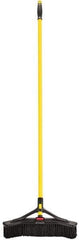 Rubbermaid - 18" Medium Duty Synthetic Push Broom - 3" Bristle Length, Foam Block, Threaded Handle Connection, Handle Included - Top Tool & Supply