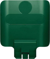 Rubbermaid - Square Lid for Use with 23 Gal Rectangular Recycle Containers - Green, Polypropylene, For Slim Jim Trash Cans - Top Tool & Supply