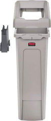 Rubbermaid - Square Lid for Use with 23 Gal Rectangular Recycle Containers - Gray, Polypropylene, For Slim Jim Trash Cans - Top Tool & Supply