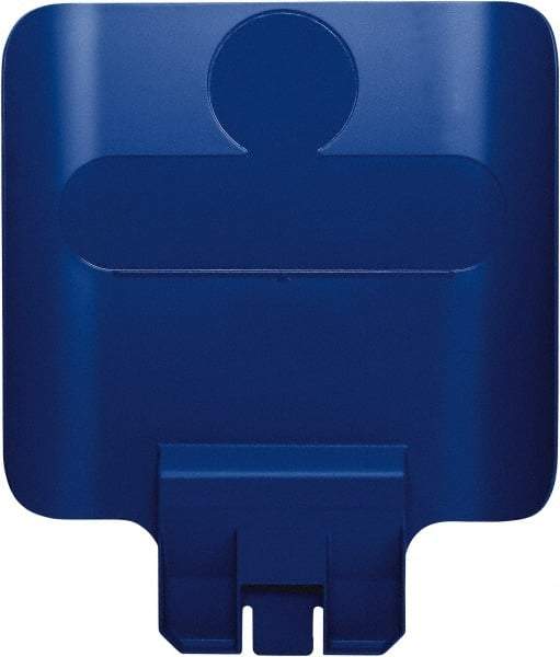 Rubbermaid - Square Lid for Use with 23 Gal Rectangular Recycle Containers - Blue, Polypropylene, For Slim Jim Trash Cans - Top Tool & Supply