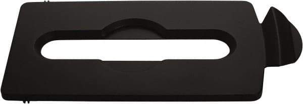 Rubbermaid - Rectangle Lid for Use with 23 Gal Rectangular Recycle Containers - Black, Polypropylene, For Slim Jim Trash Cans - Top Tool & Supply