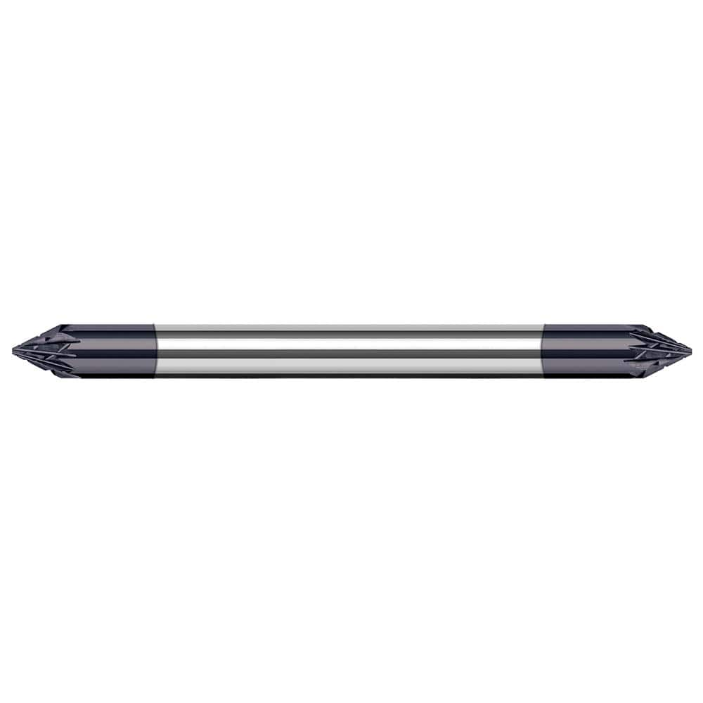 Harvey Tool - 3/16" Cut Diam, 3/16" Shank Diam, Solid Carbide Double Cut Flat Burr - Exact Industrial Supply