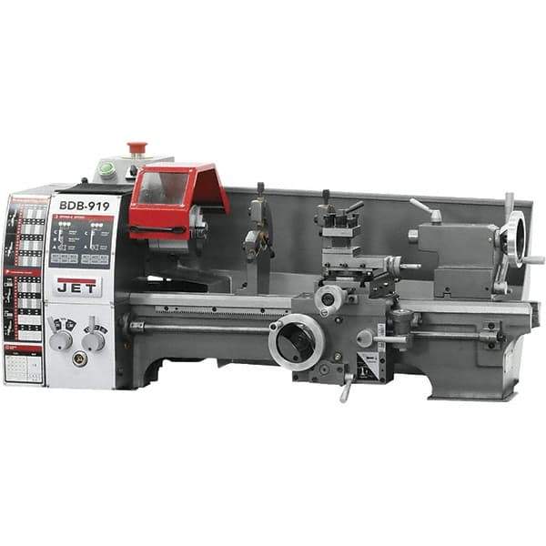 Jet - 8-3/4" Swing, 18" Between Centers, 115 Volt, Single Phase Bench Lathe - 3MT Taper, 3/4 hp, 130 to 2,000 RPM, 3/4" Bore Diam, 20" Deep x 30" High x 40" Long - Top Tool & Supply