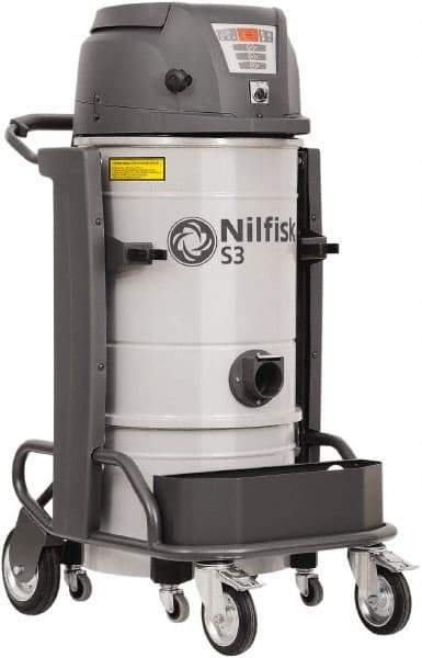 Nilfisk - 13 Gal, Steel Tank, Dry, Industrial Vacuum - 3.22 hp, 15.8 Amps - Top Tool & Supply