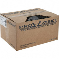 PRO-SOURCE - 1 mil Thick, Heavy-Duty Trash Bags - Linear Low-Density Polyethylene (LLDPE), Flat Pack Dispenser, 15" Wide x 23" High, Black - Top Tool & Supply