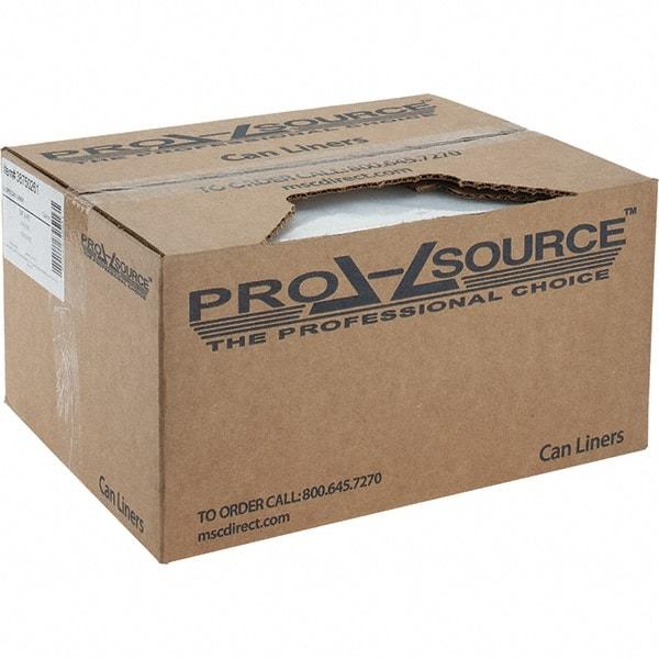 PRO-SOURCE - 4 mil Thick, Heavy-Duty Trash Bags - Linear Low-Density Polyethylene (LLDPE), Flat Pack Dispenser, 24" Wide x 42" High, Clear - Top Tool & Supply